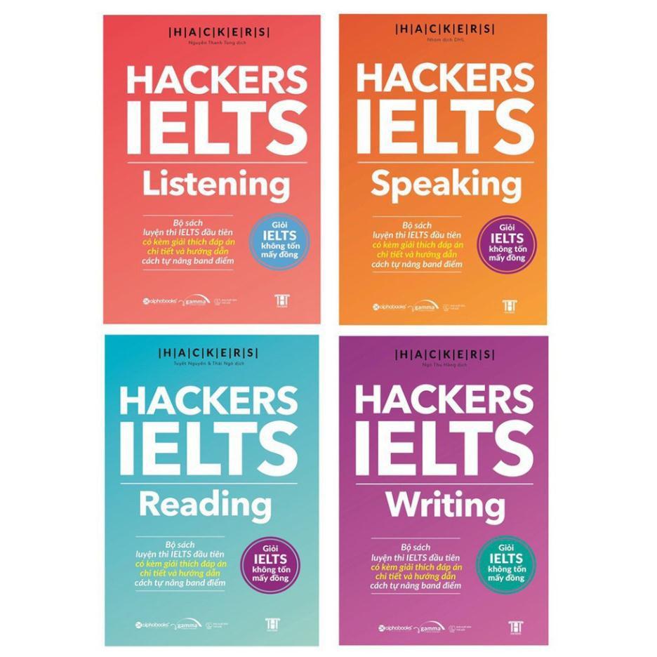 Hình ảnh Sách - Combo Trọn Bộ 4 Cuốn Hackers IELTS ( Listening + Reading + Speaking + Writing)
