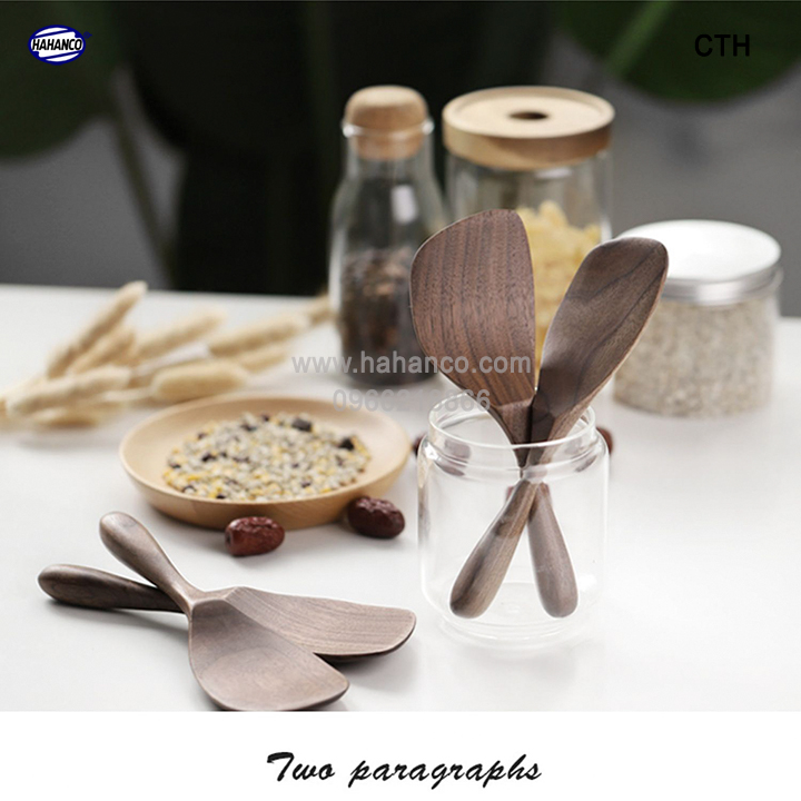 Muôi xới cơm đa năng bằng gỗ Óc Chó (Nhập khẩu Mỹ) - chiên xào các loại - HAHANCO
