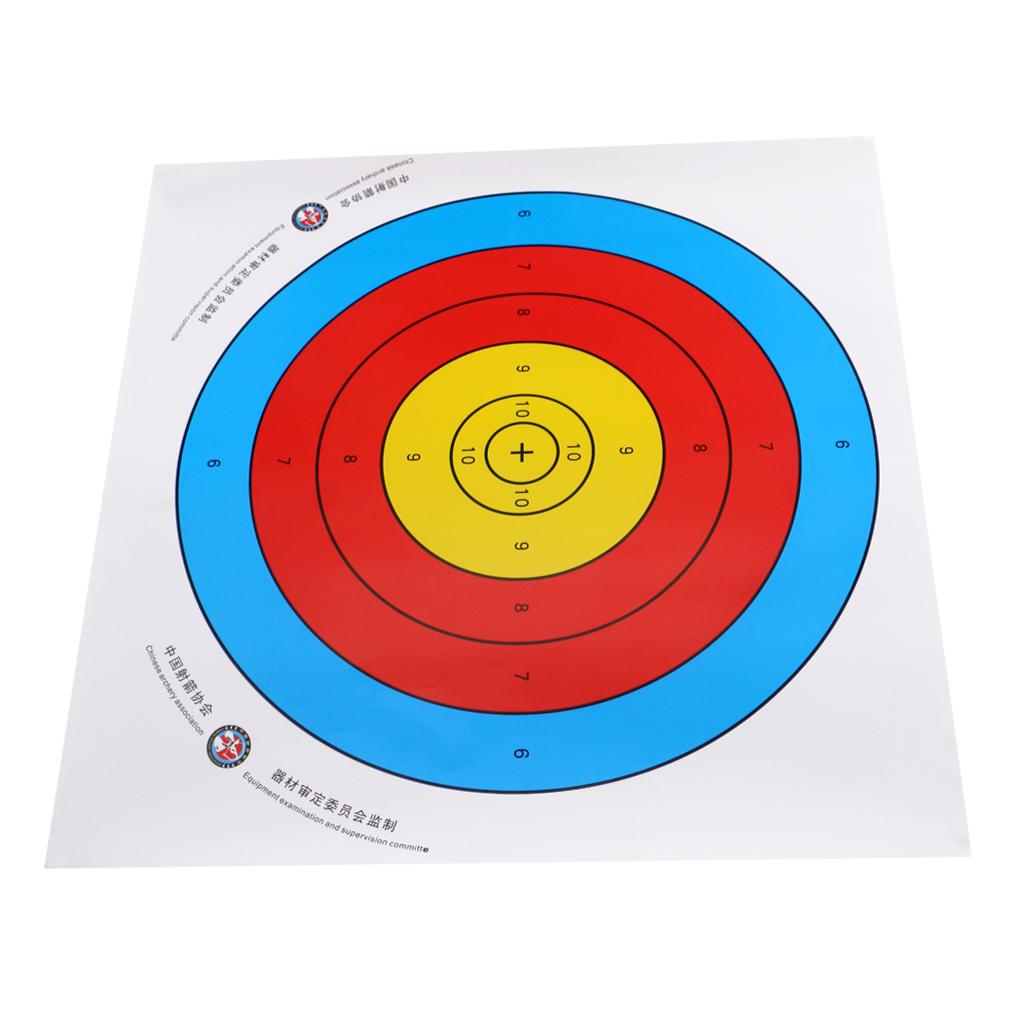 12 Pieces Professional Archery Target Paper For Recurve Bow Longbow 43x43cm