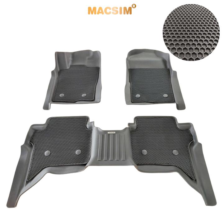 Thảm sd3 dạng lưới lục giác 2 lớp F.ord Ranger/ F.ord Raptor 2022-2026 màu đen bề mặt cao su siêu sạch nhãn hiệu Macsim (2 lớp tổ ong sd3 ct)