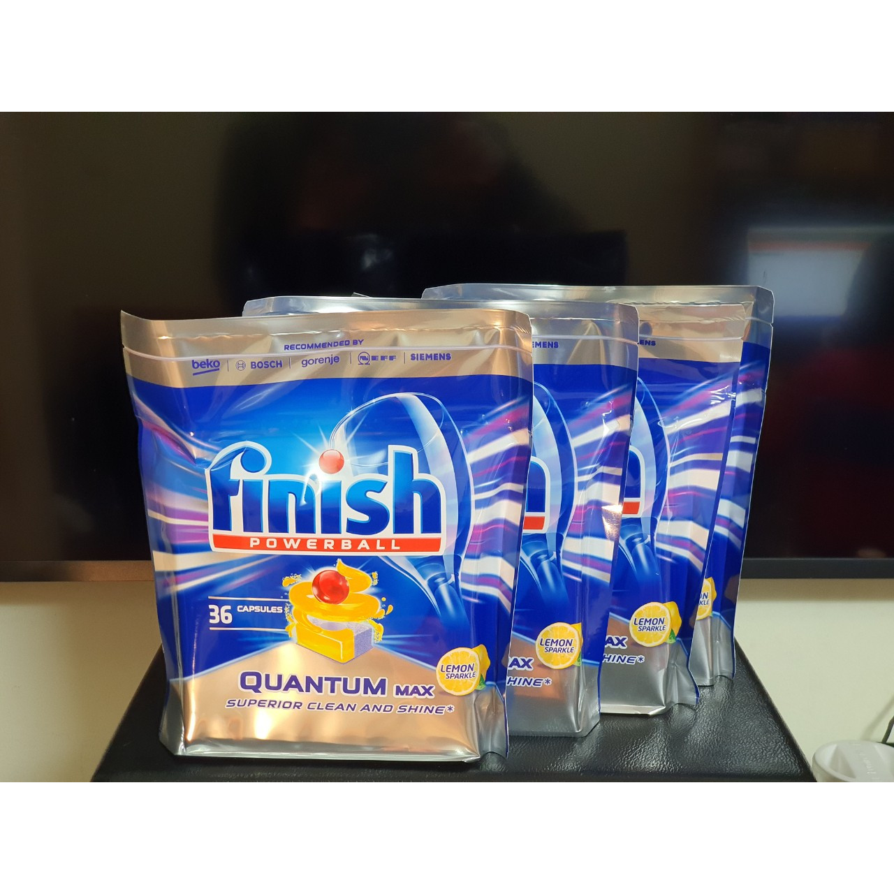 Combo 4 túi viên rửa bát finish quantum max 36 viên