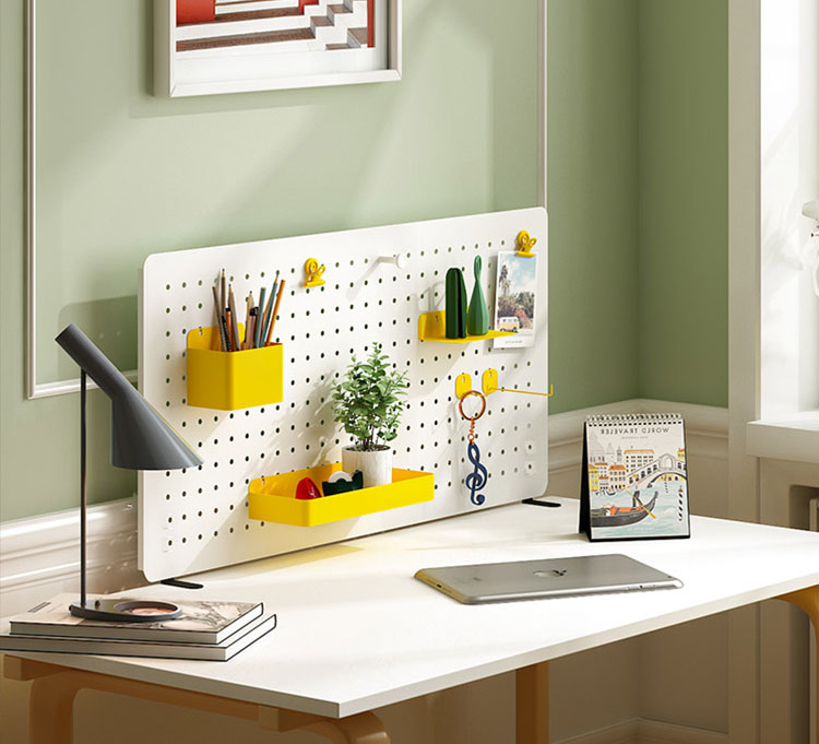 Bảng lỗ Pegboard Dola Home cao cấp kẹp bàn tiết kiệm diện tích không khoan tường để bàn phím, tai nghe, đồ dùng làm việc