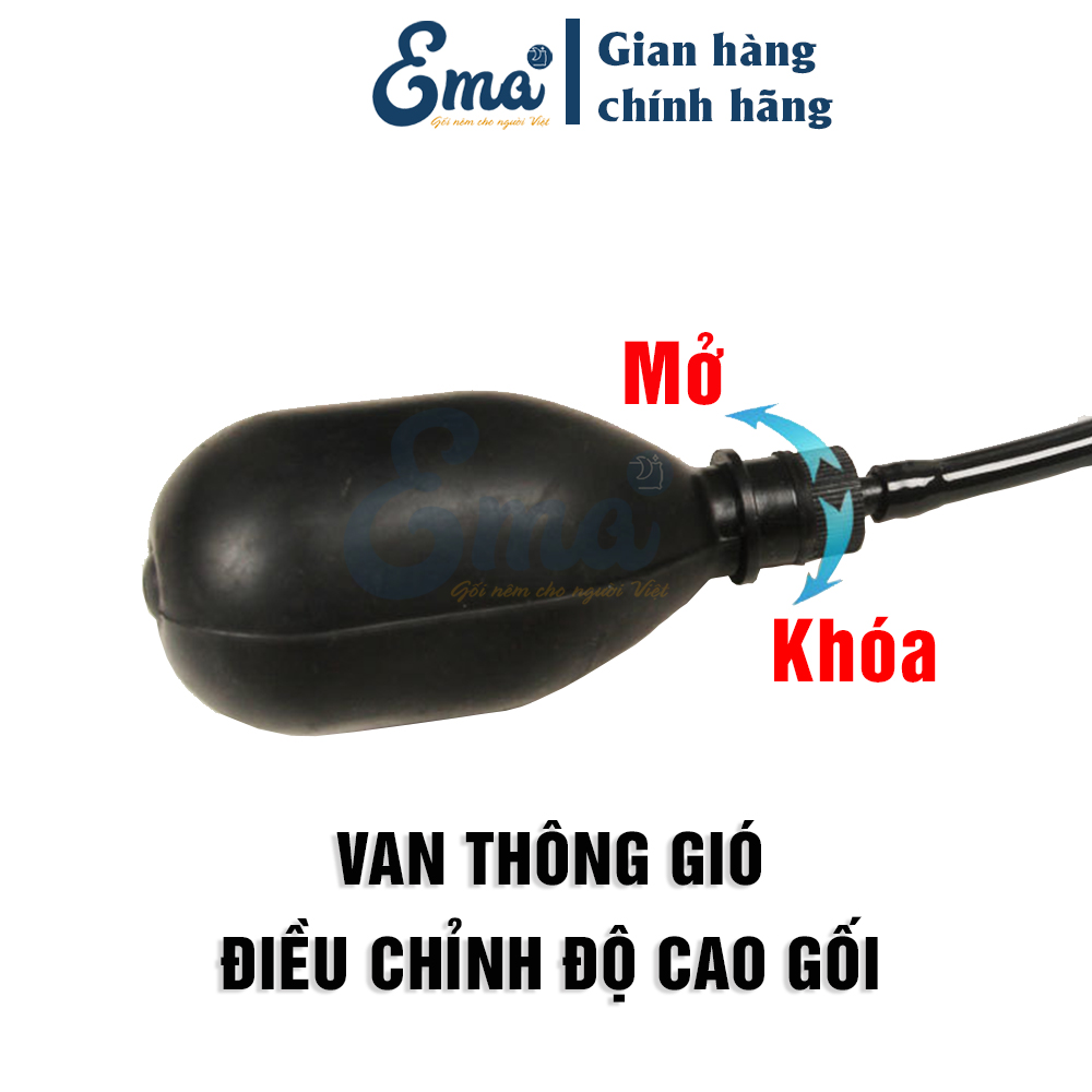 Gối cổ bơm hơi 3 tầng kéo giãn đốt sống cổ EMA hỗ trợ giảm đau, ngăn ngừa thoái hóa đốt sống cổ