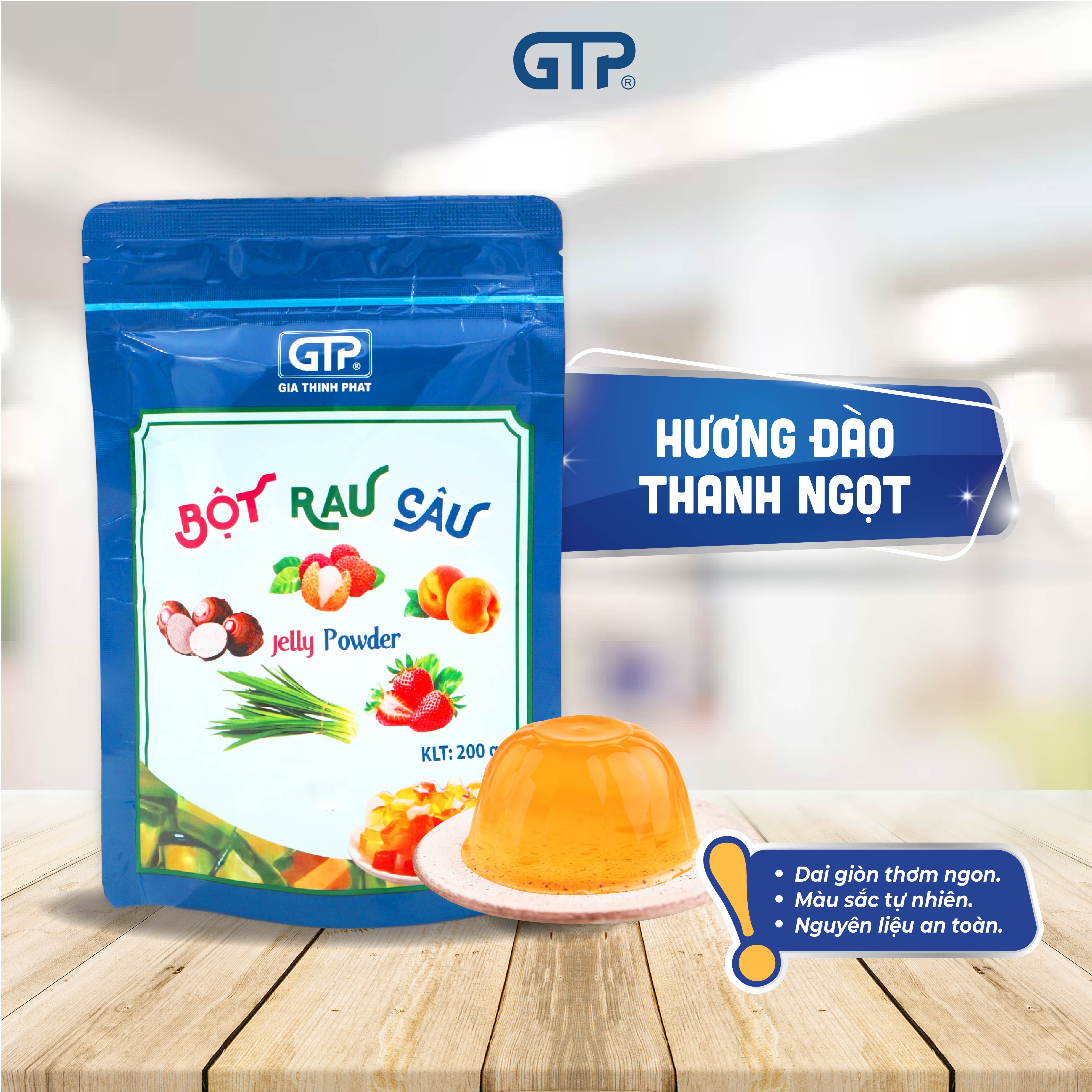 Bột Rau Câu (Jelly) hương Đào(200g/gói), Bột rau câu (Jelly) giòn dẻo