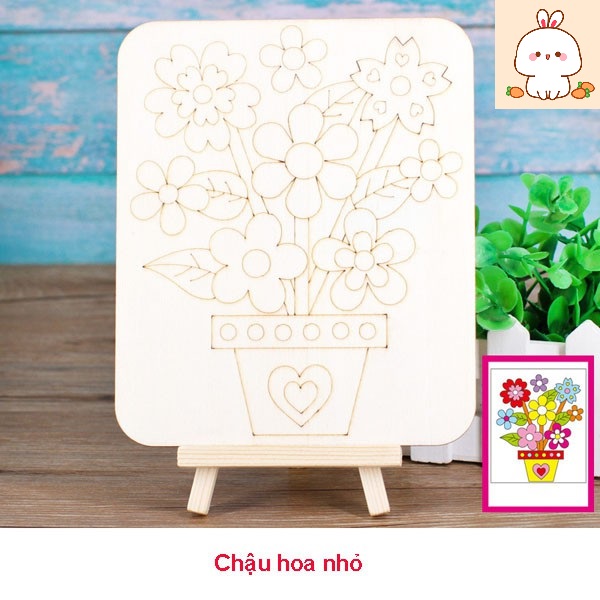 Tranh gỗ tô màu nước nhiều mẫu siêu đáng yêu cho bé