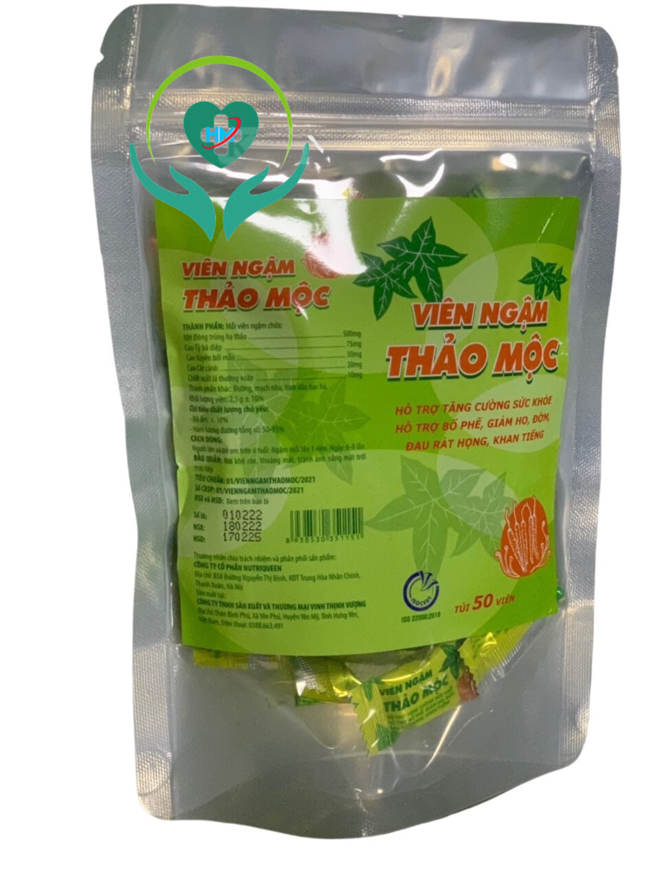 Viên ngậm thảo mộc Kingphar , túi 50v