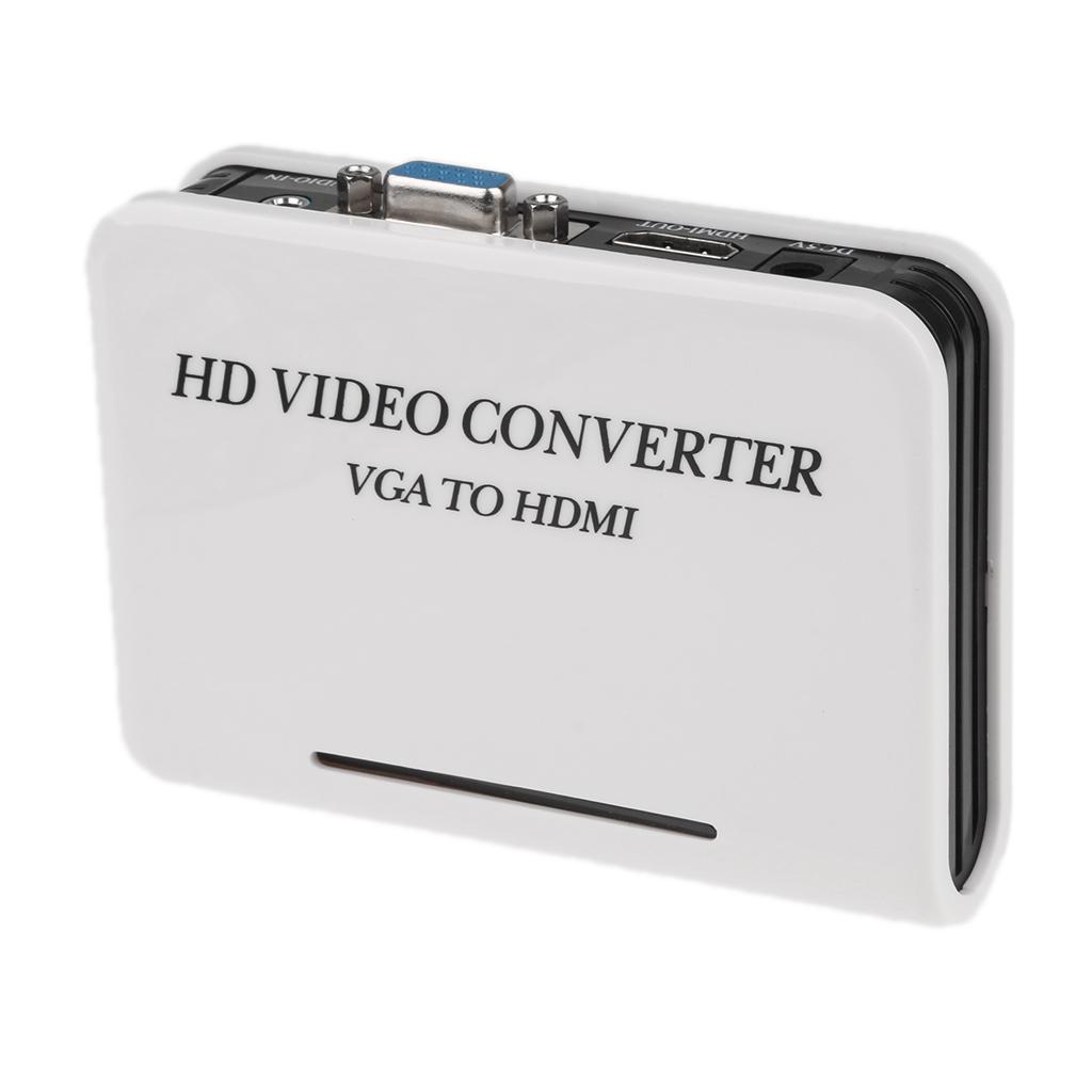 VGA to HDMI 1080P Full HD HDTV Video Converter Adapter Box for Laptop HDTV