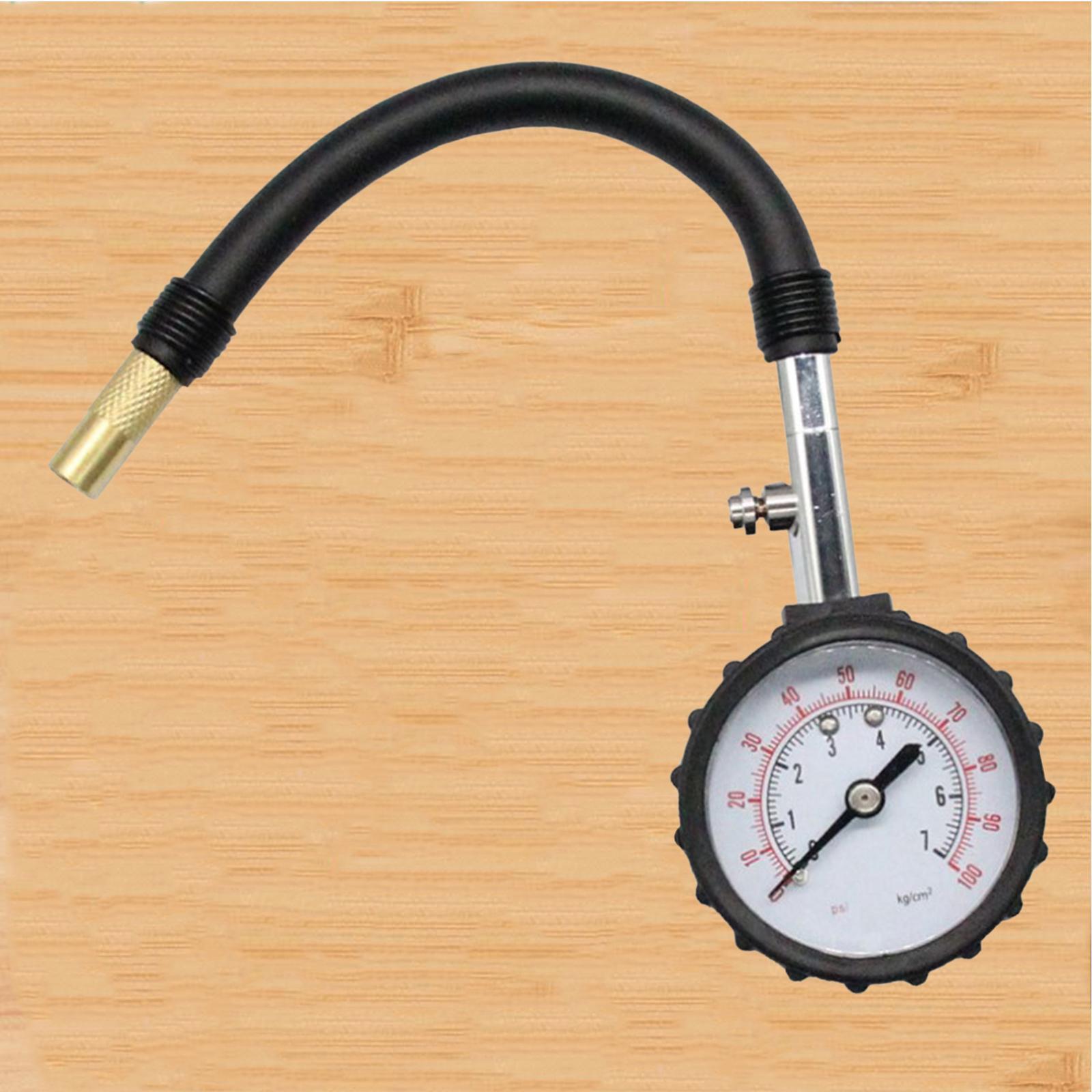Flexible Hose 0-100 Psi Car Truck Wheel Mechanical Tire Pressure Gauge Meter