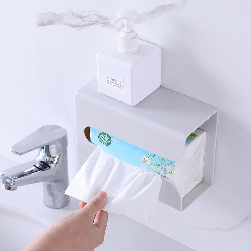 Hộp Đựng Khăn Giấy Dán Tường Tiện Dụng - MàU NgẫU Nhiên - Hàng Loại 1