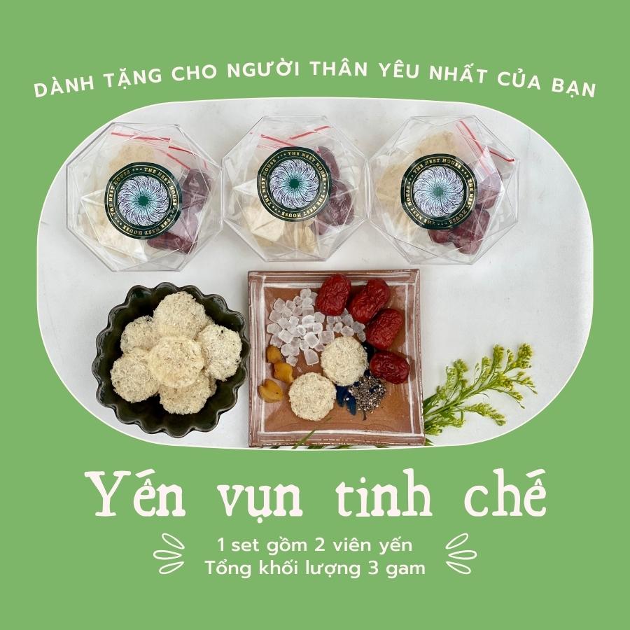 Tổ yến sào baby vụn tinh chế cao cấp nguyên chất cho bé và người lớn kèm nguyên liệu chưng yến