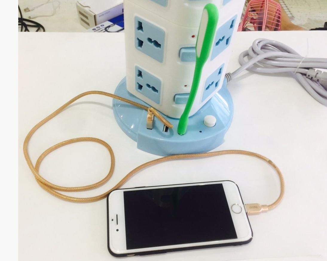 Ổ điện - Ổ cắm điện 3 tầng loại XỊN 3 USB sạc điện thoại và 12 lỗ cắm - Hàng chính hãng