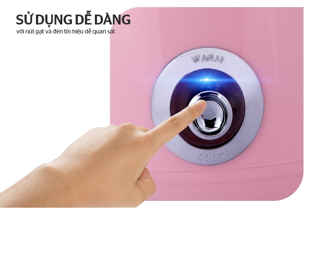 Nồi Cơm Điện 1.8L Happy Time Sunhouse HTD8521 - Màu Ngẫu Nhiên - Hàng Chính Hãng
