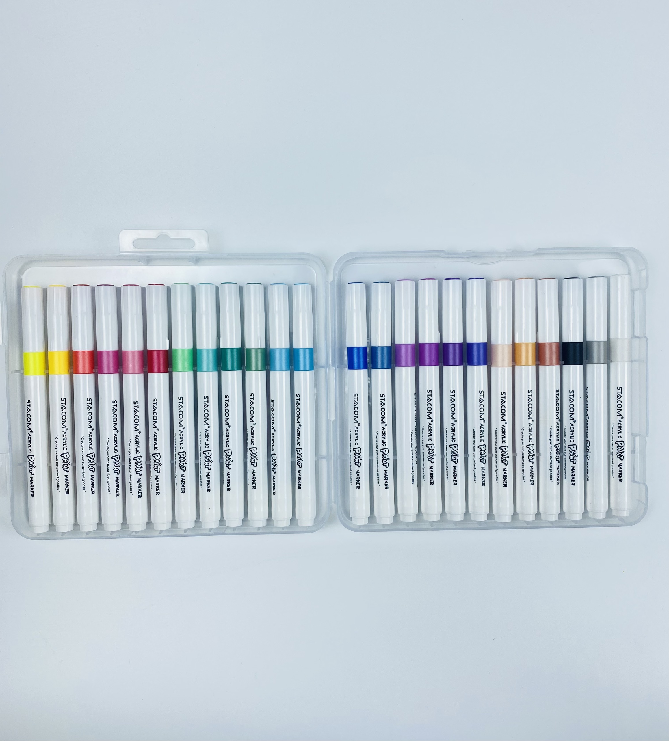 Bộ bút 12/24 màu Acrylic Paint Marker Stacom PM012A