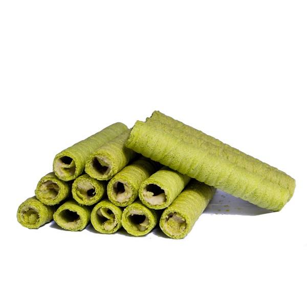 BÁNH XỐP ỐNG JOJO NHÂN KEM VỊ MATCHA LON 90G