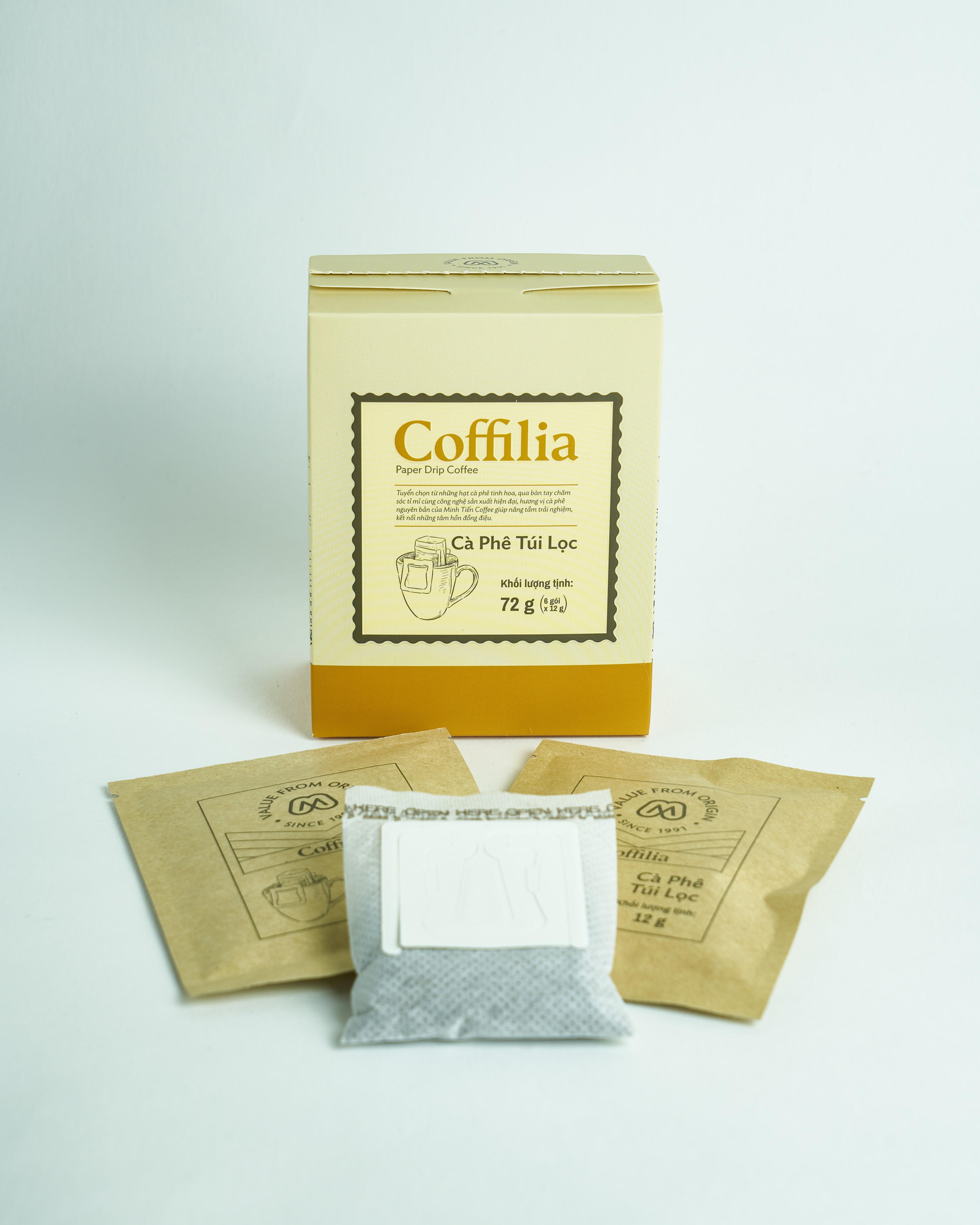 Cà phê túi lọc Coffilia 72g (6 gói *12g)