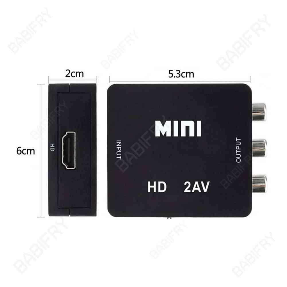 Bộ ChuyểN ĐổI AV Sang HDMI 1080P MINI AV2HDMI Cho HDTV