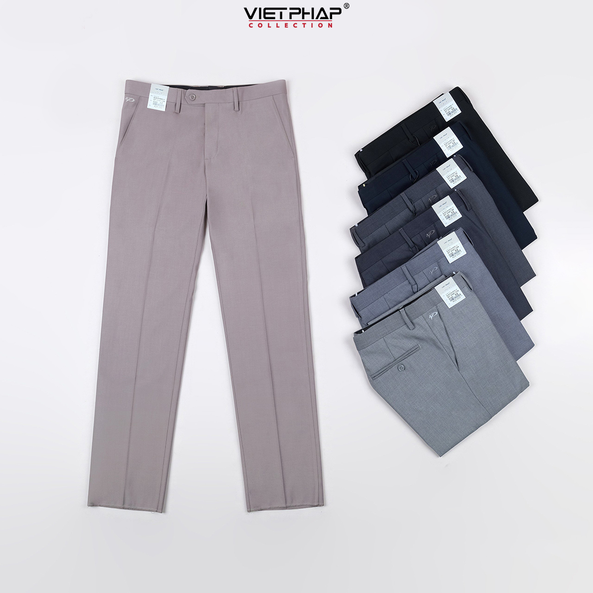 Quần Tây Nam VIỆT PHÁP Form Classic Không Ly Chất liệu Cao Cấp Chống Nhăn, Độ Bền Cao 20047