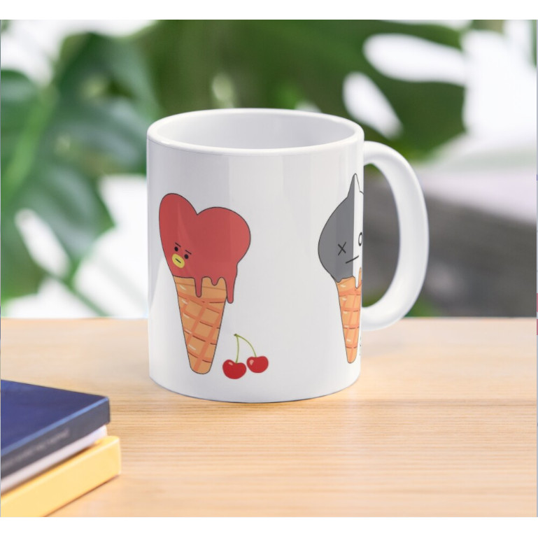 Cốc sứ BT21 Ice Cream