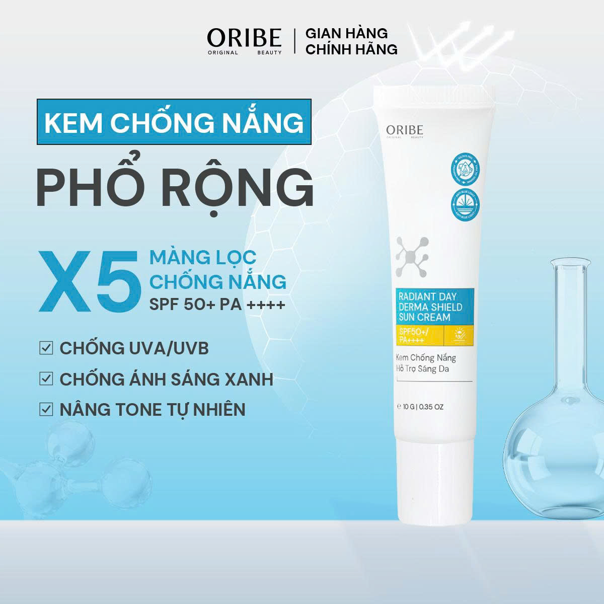 Kem chống nắng phổ rộng mỏng nhẹ Oribe SPF 50+ PA++++ 10g