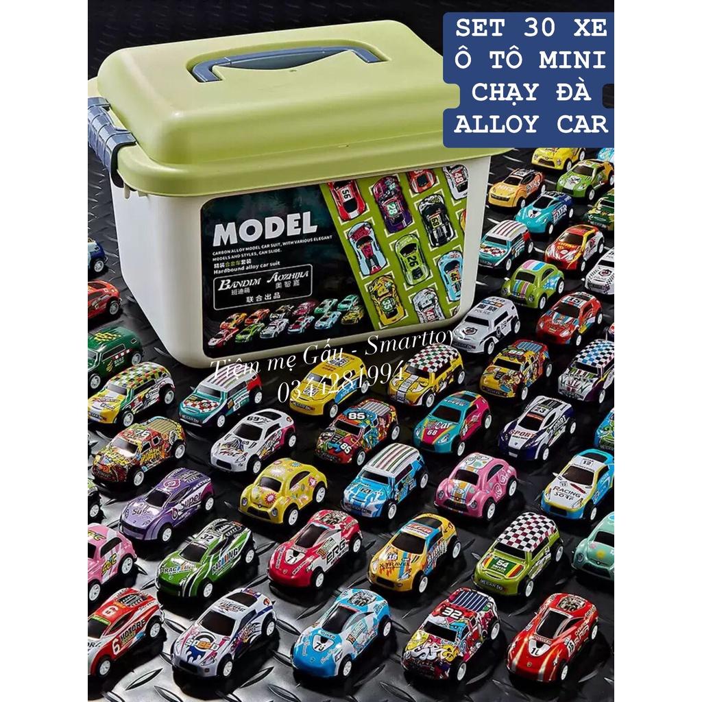SET 30 Ô TÔ MINI CAR CHẠY ĐÀ CHẤT LIỆU HỢP KIM MIX CÁC MẪU SIÊU XỊN CHO BÉ
