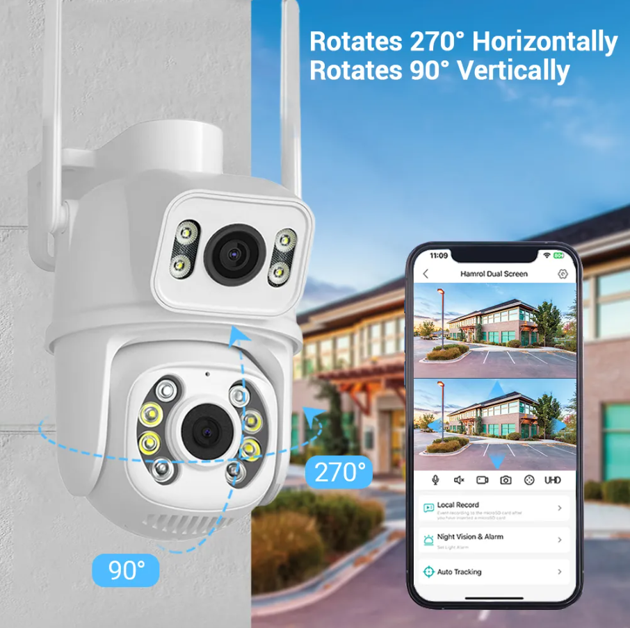 Camera IP WiFi Xmeye 2 Mắt A28 6.0MPX Chuẩn ONVIF Tích Hợp Đầu Ghi Hình IP Xoay 360 độ - Đàm Thoại 2 Chiều, Ban Đêm Có Màu - Hàng chính Hãng