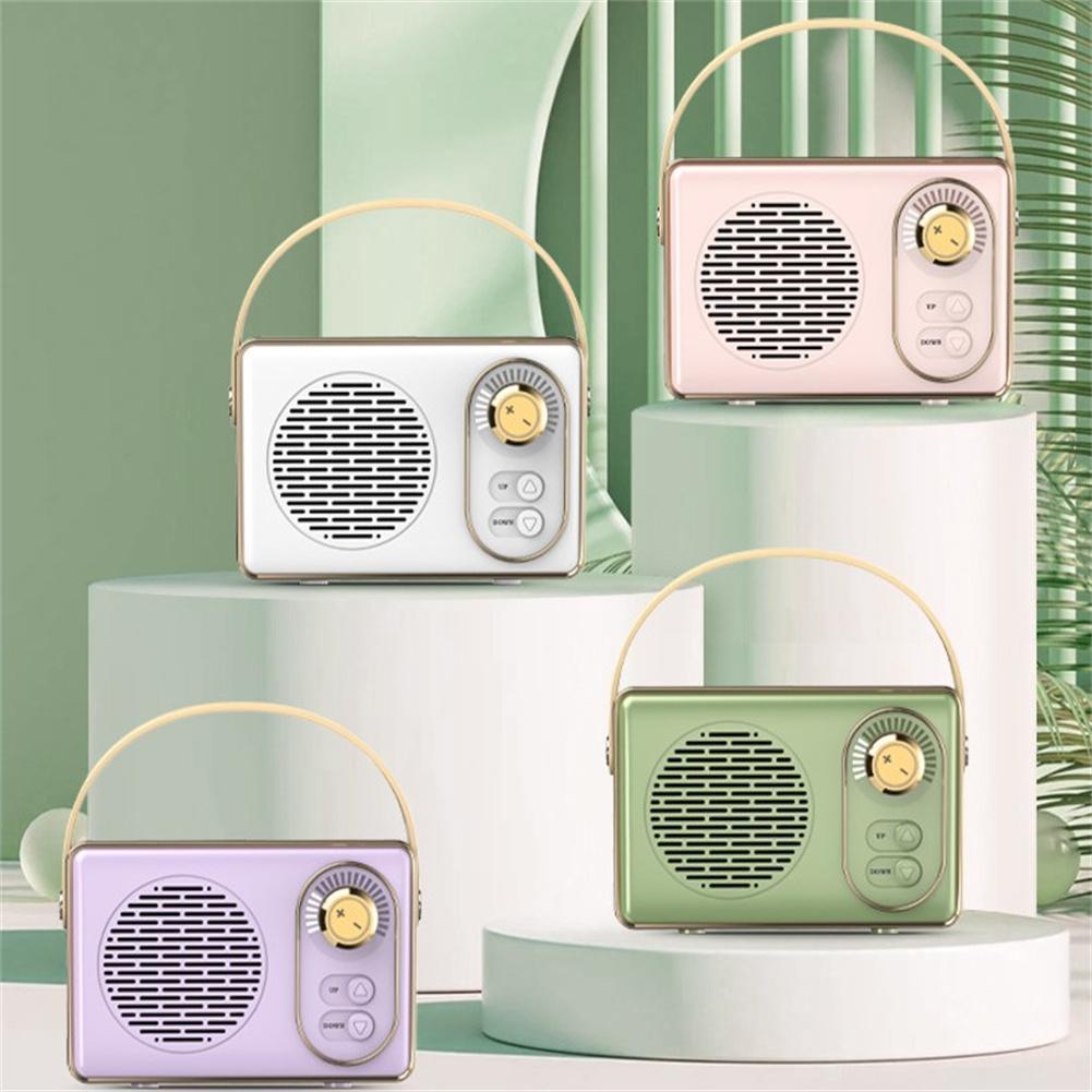 Loa tương thích Bluetooth không dây Retro Vintage Giao diện USB Giao diện cổ điển Trang trí âm thanh nổi cổ điển Máy nghe nhạc Máy nghe nhạc: Màu xanh lá cây