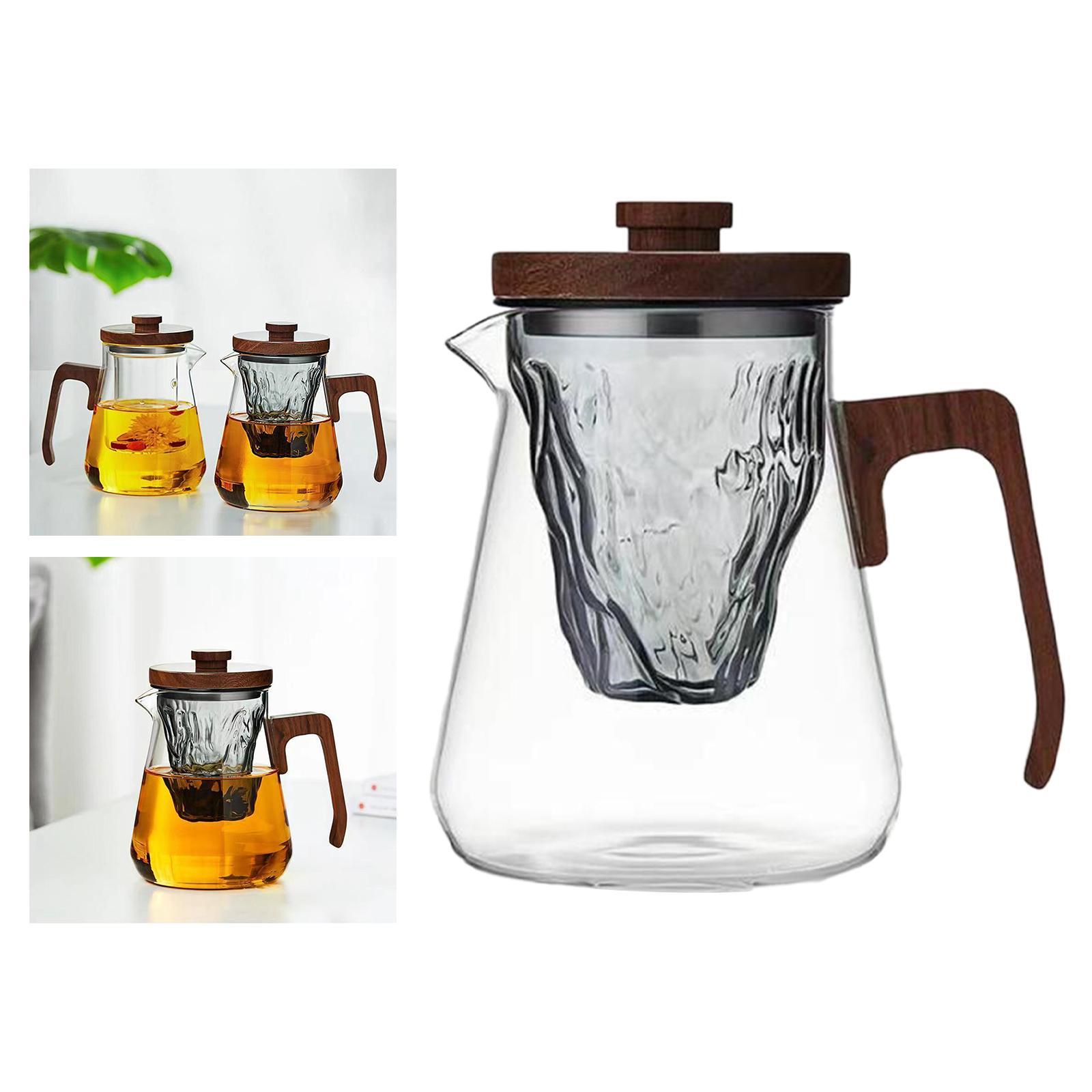 Portable Glass Tea Kettle Large Capacity for Table Household Kitchen