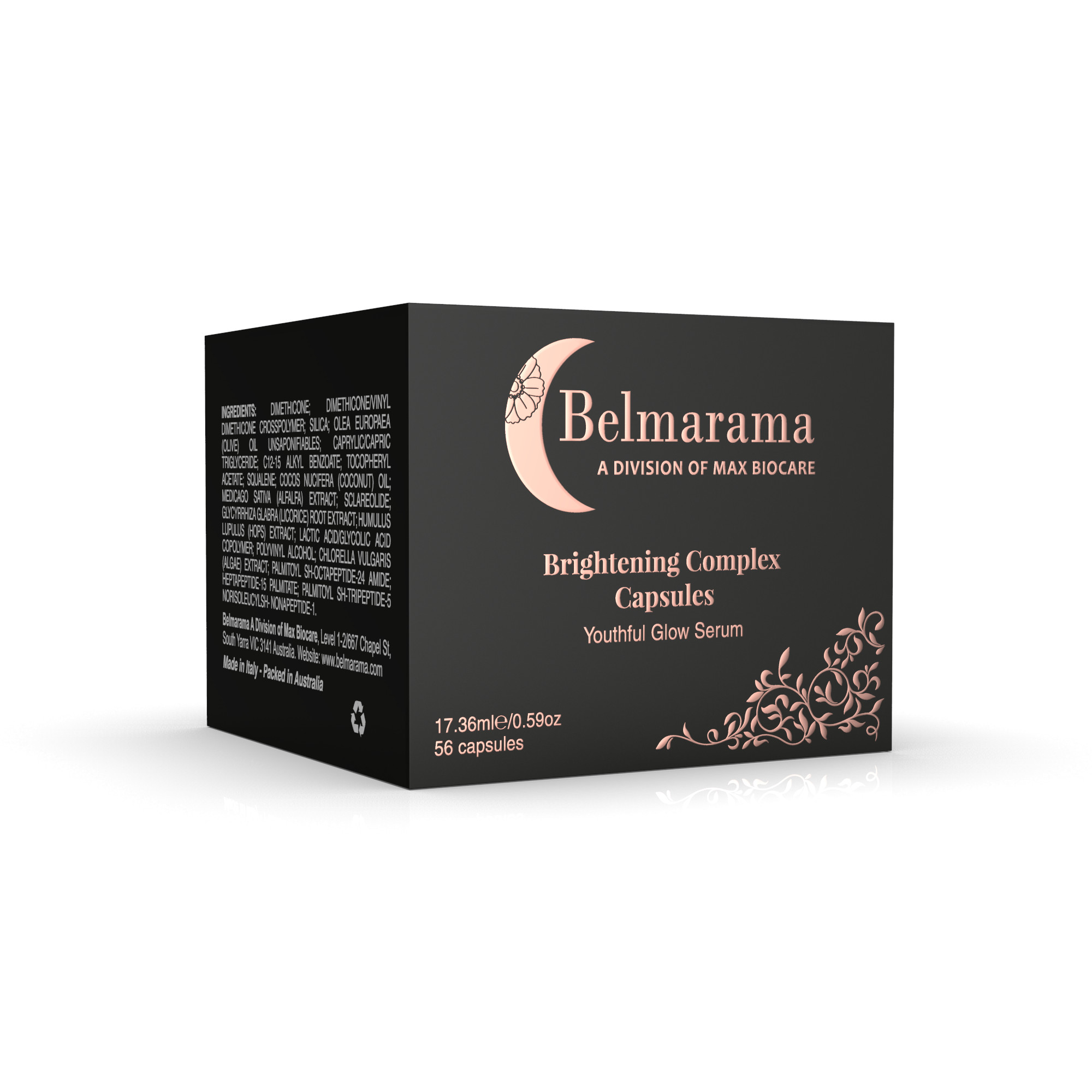 Belmarama: Brightening Complex Capsules (Serum trẻ hóa sáng hồng căng bóng da) 56v