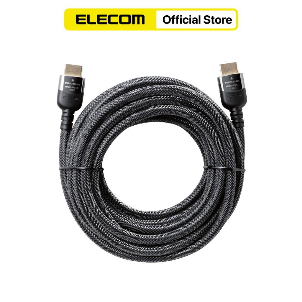 Dây Cáp HDMI 4K HDR, 3D Full HD, 1.0m, φ6.5mm, Nylon Elecom DH-HDP14E10BK ( đủ kích thước ) - Hàng chính hãng