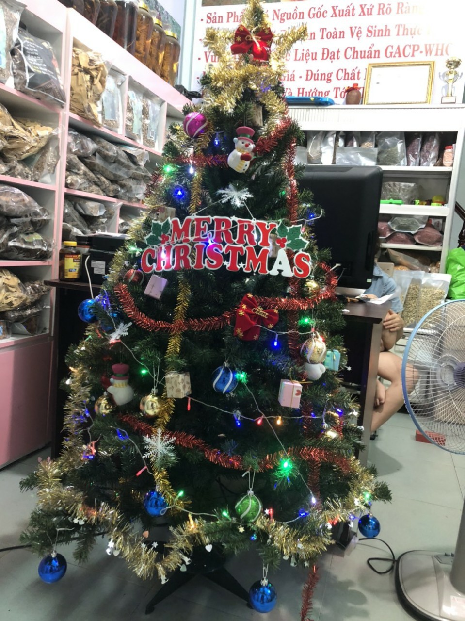 Cây thông noel màu xanh cao 90cm - Tán dày và đẹp, cây thông chắc chắn và dể tháo lắp