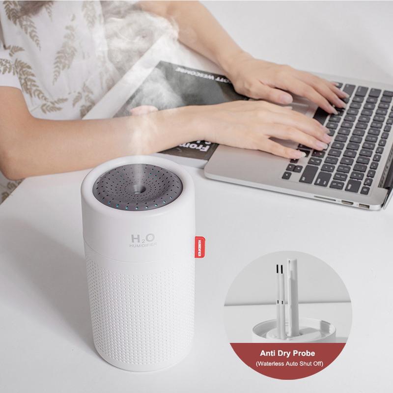 Máy Phun Sương Tạo Độ Ẩm Hộ Gia Đình Phòng Ngủ 750ML Dung Lượng Lớn Không Dây Siêu Âm Thanh USB Sạc Màu Phun Sương Tạo Máy Phun Sương Tạo Độ Ẩm