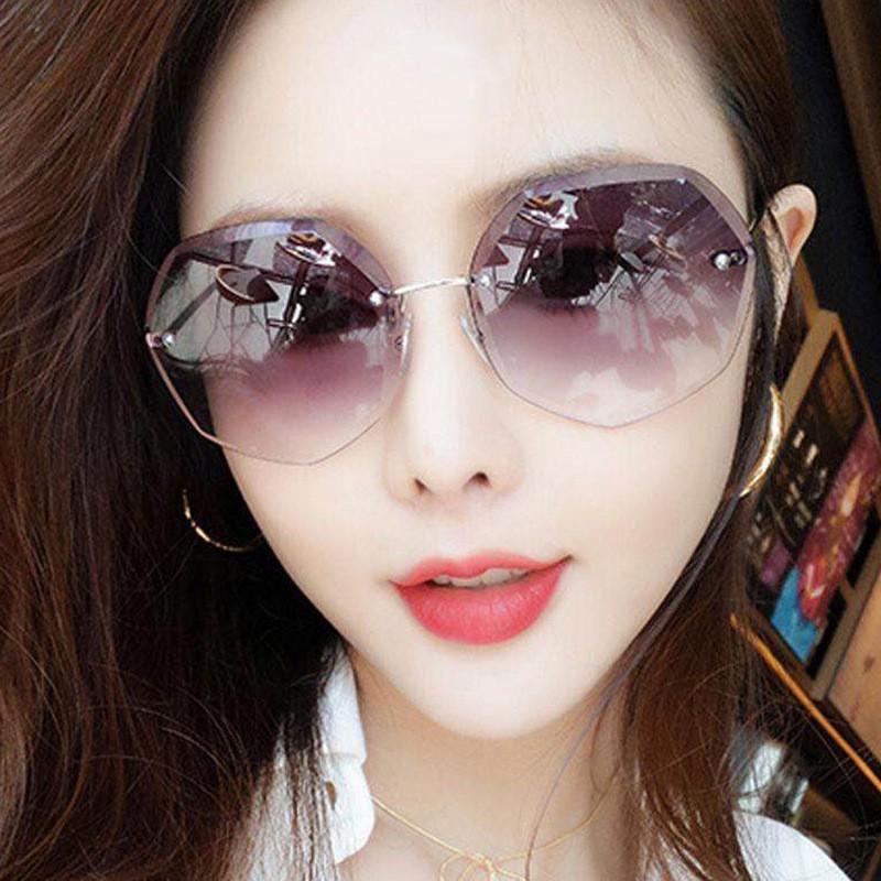 Kính mát nữ kính râm thời trang không gọng sành điệu