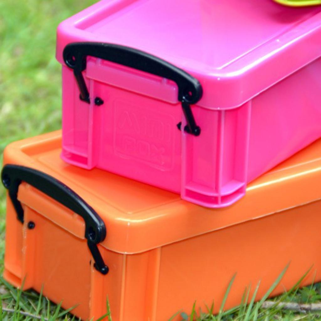 2X Home Furnishing Box 0.5L Latch Box Colorful with Lid Food Sealed Case Pink