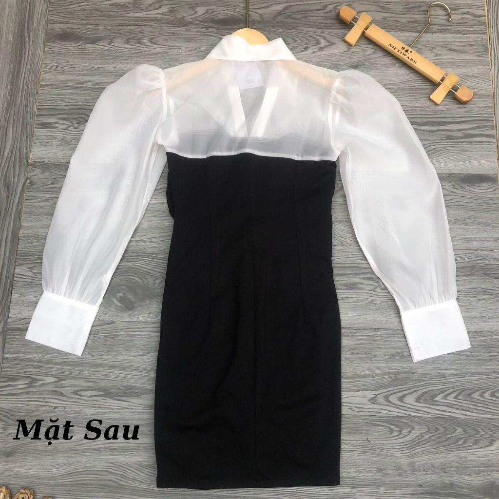 Váy Thiết Kế Body Cổ Đức, Đầm Body Pha dáng ôm che bụng cực xinh và quến rũ - H&N Store