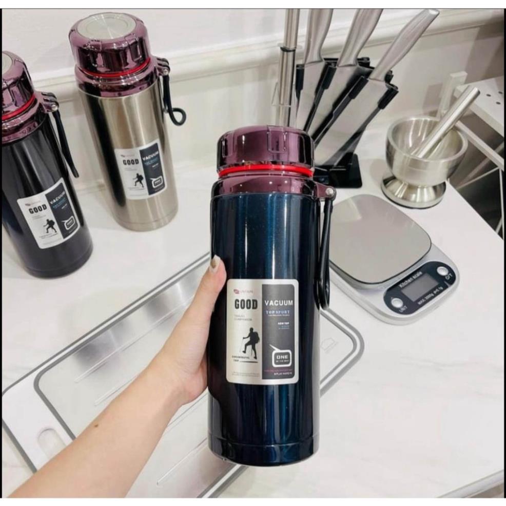 Bình Giữ Nhiệt GOOD VACUUM Dung Tích 1500ml Bình Chân Không Cách Nhiệt Kèm Bộ Lọc Thể Thao Bằng Thép Không Gỉ