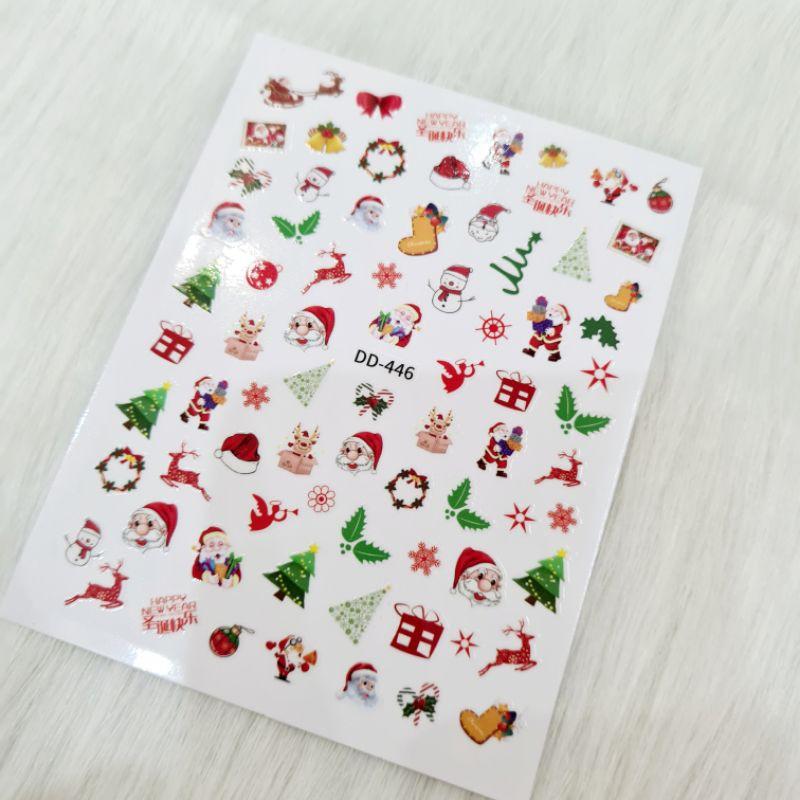 Mẫu dán móng tay dành cho mùa NoeL - sticker Noel