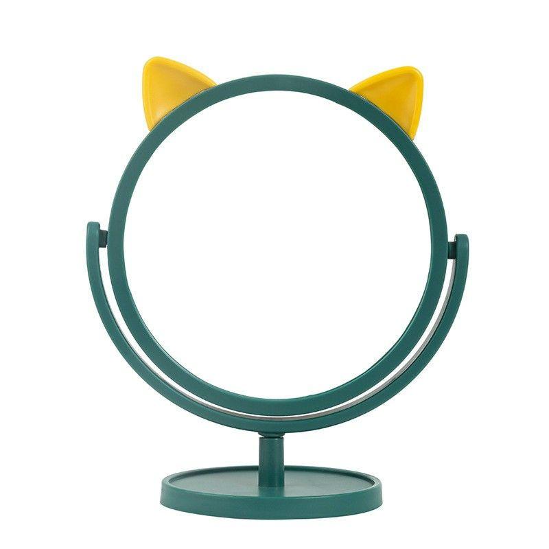 Gương tai mèo dễ thương để bàn, gương trang điểm phong cách Hàn Quốc