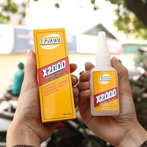 Keo dán x2000 siêu dính, keo dán đa năng chính hãng x2000 dán được mọi vật liêu an toàn với da tay