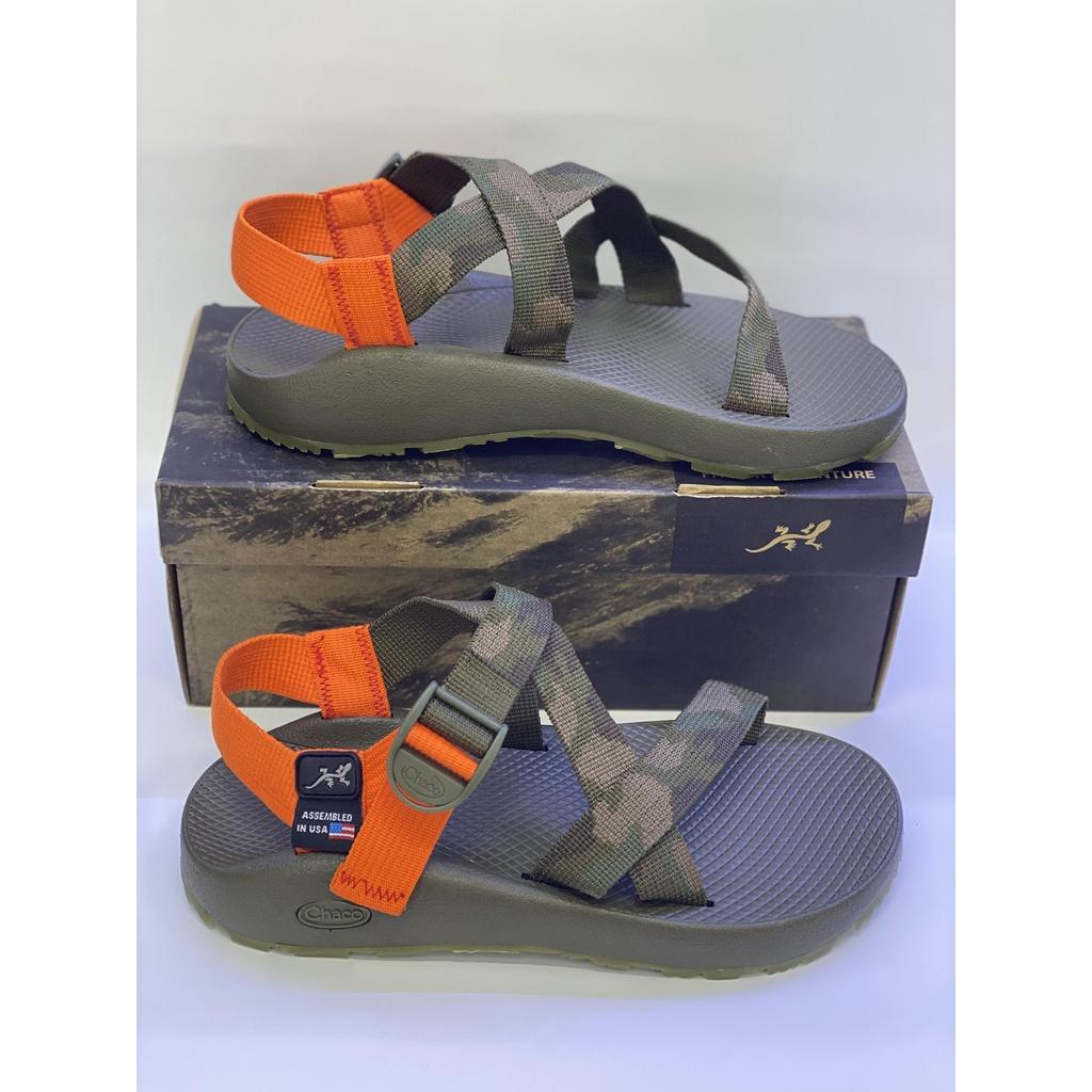 Giày Sandal Chaco nam - Cam rằn ri