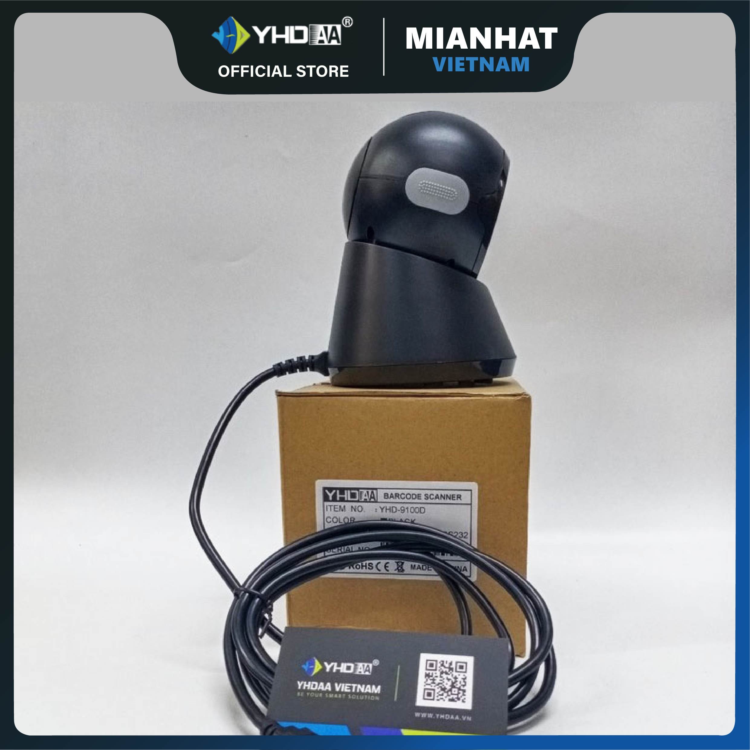 Máy quét mã vạch siêu thị YHD 9100D đọc mã vạch Barcode 1D Qrcode 2D sản phẩm dùng trong Cửa hàng, Siêu thị - Hàng nhập khẩu