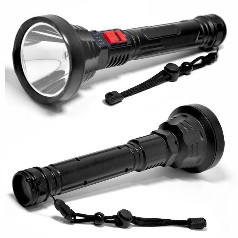 Đèn pin siêu sáng FLASHLIGHT F-901, chất liệu nhẹ, dùng pin 18650 kèm dây sạc micro usb sạc như điện thoại