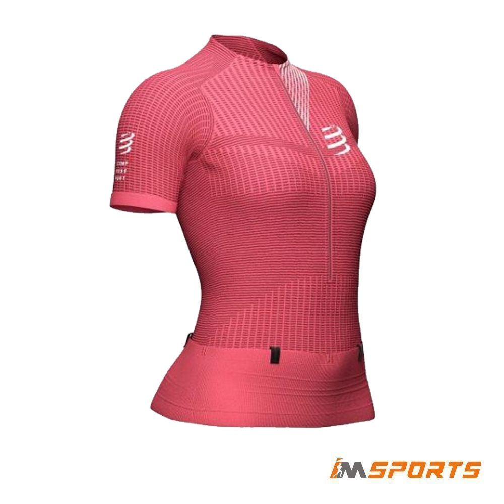 ÁO CHẠY TRAIL NỮ COMPRESSPORT TRAIL POSTURAL SS TOP W - GARNET/ROSE