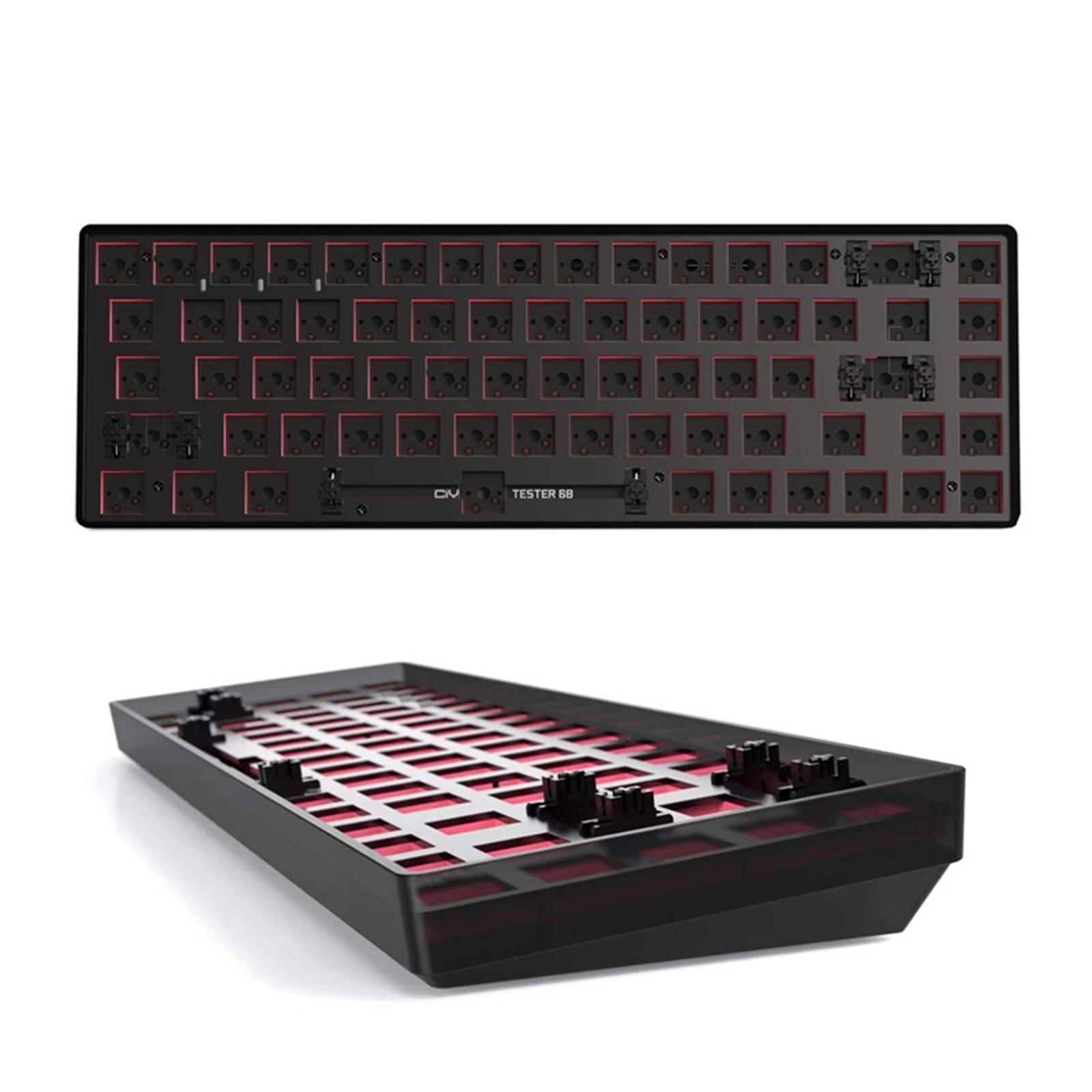 68Keys Tester68 Mechanical Keyboard Kits ,Two Modes 2.4G/Bluetooth 5.0 ,Silicone