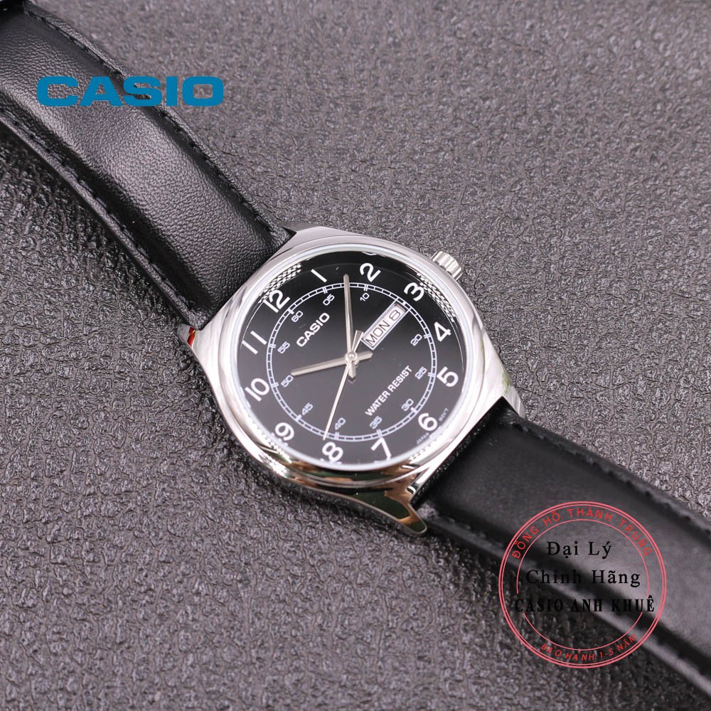 Đồng Hồ Nam Casio MTP-V006L-1B2 Dây Da Đen