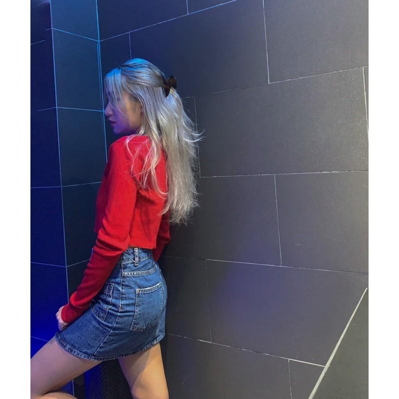 Áo cardigan len - Áo len croptop nữ