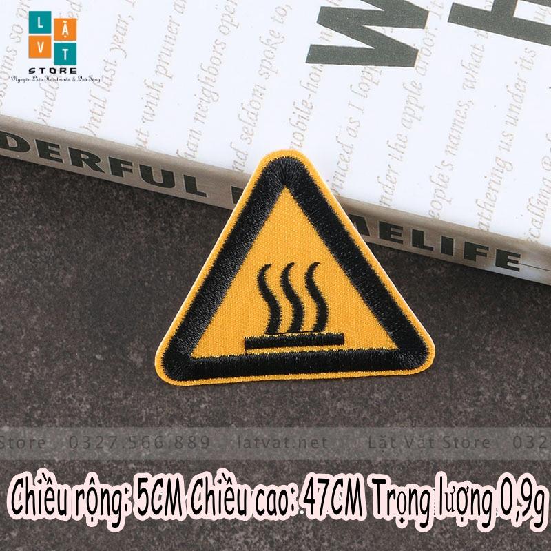 Patch ủi quần áo, Sticker miếng dán đồ phong cách biển cảnh cáo dễ thương, tạo chú ý