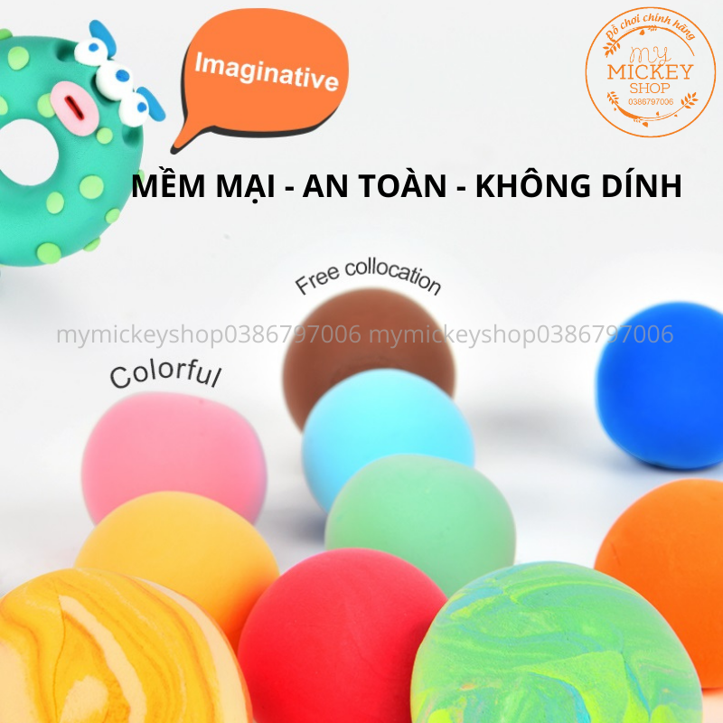 Đất sét nặn Mideer cao cấp không dính an toàn cho trẻ - Mideer Borax Free Clay 36 màu