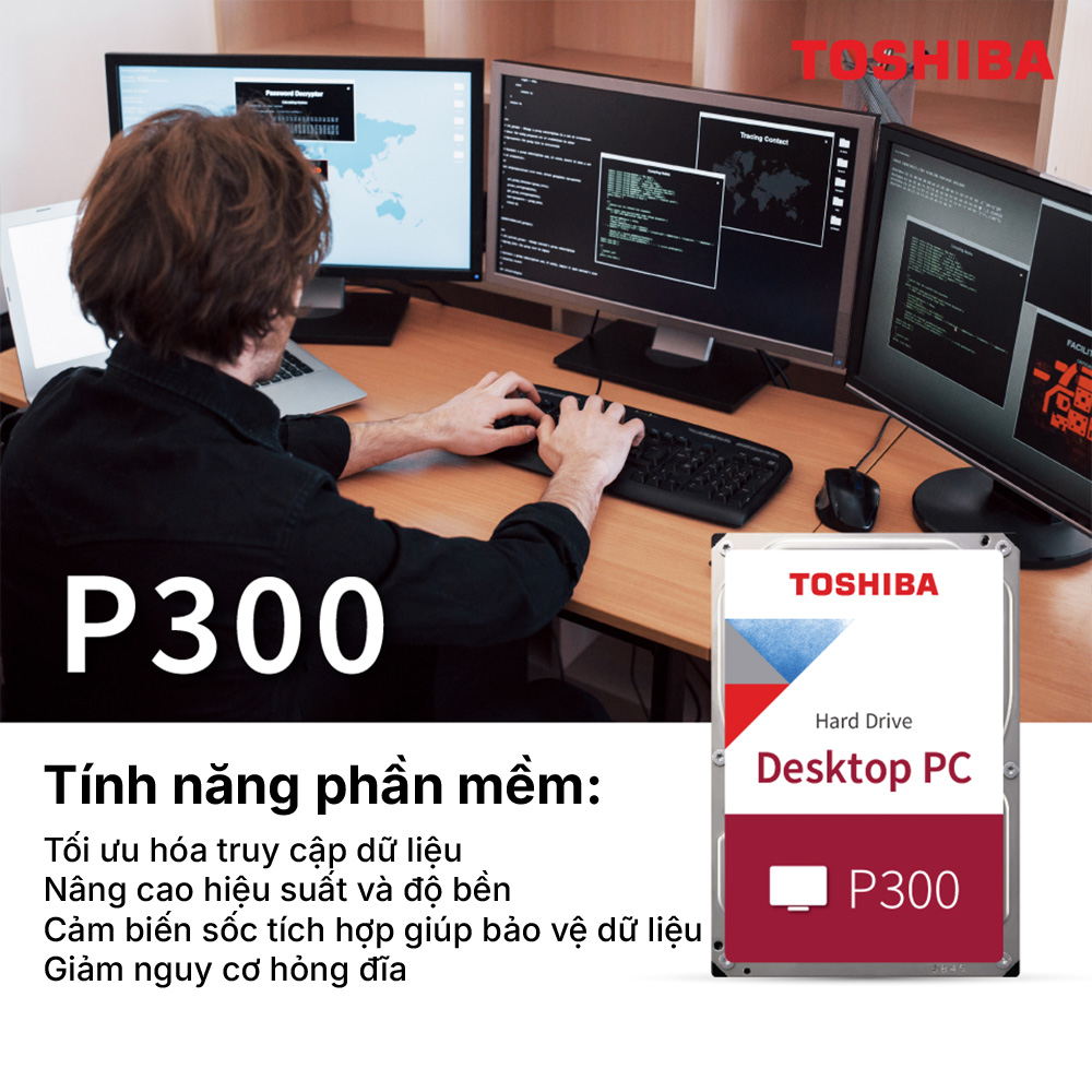 Ổ cứng gắn trong Toshiba P300 2TB desktop - Hàng chính hãng