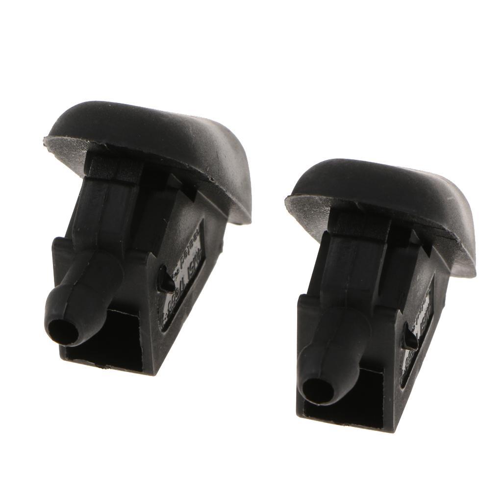 2pcs Windshield Wiper Water Spray Nozzle Jet Washer For
