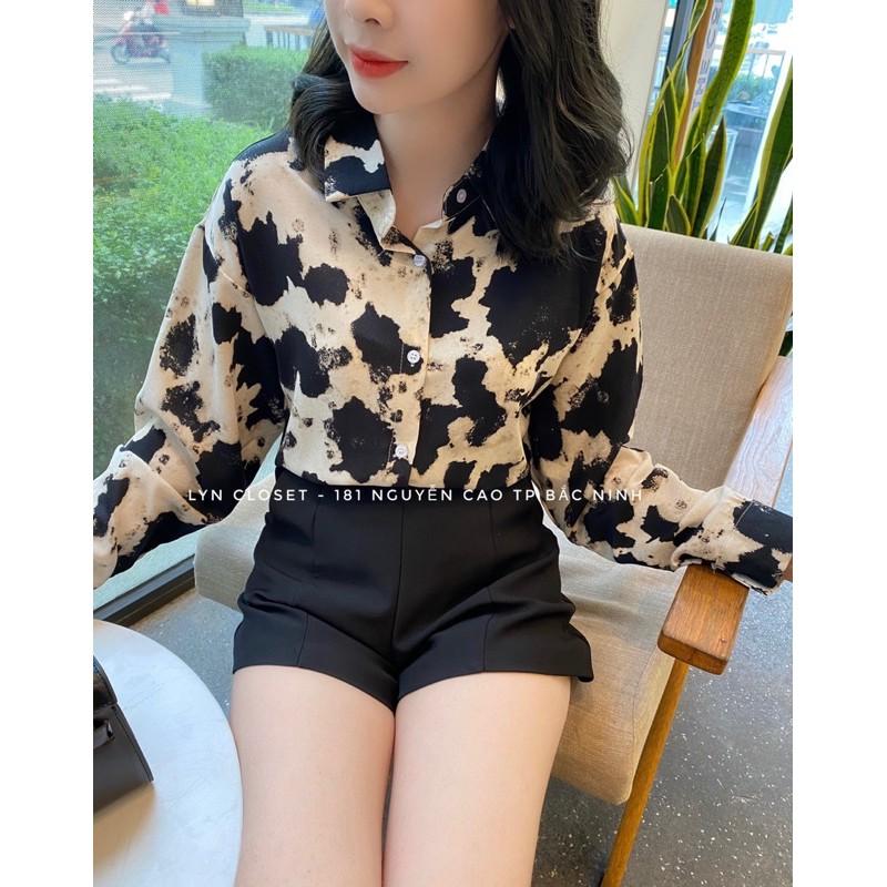 Áo sơ mi loang, sơ mi hoạ tiết ah